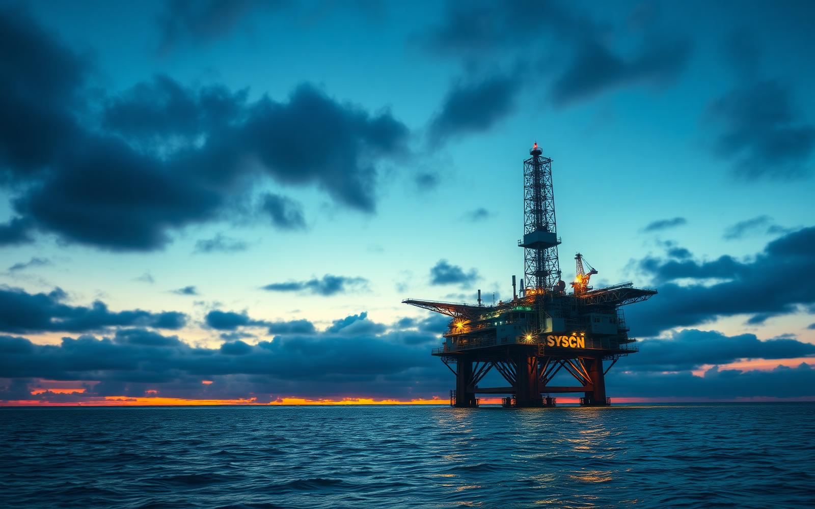 Offshore oil & gas platform monitored by NiMSol workforce safety intelligence